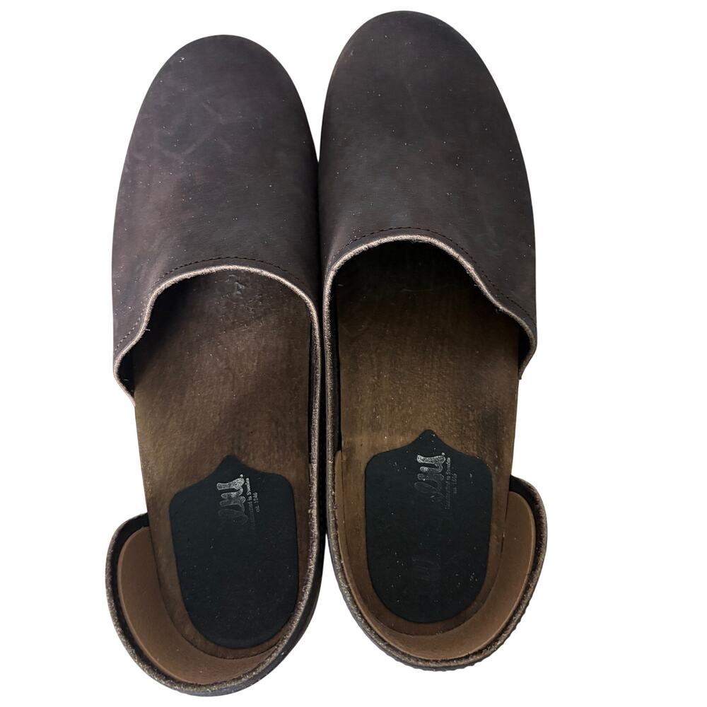 Sandgrens Brett Low Closed Back Clog Brown Leathe… - image 4